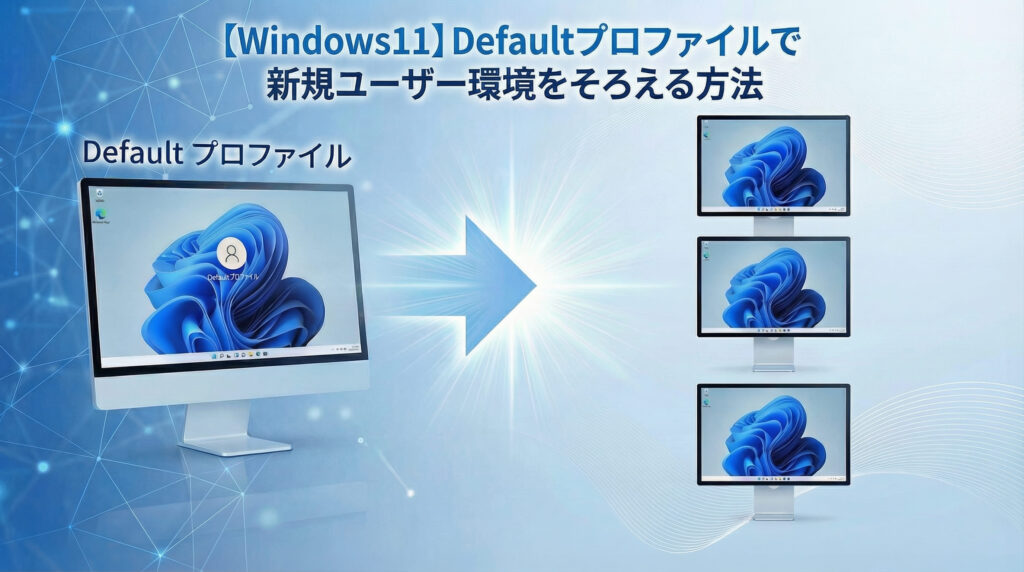【Windows11】Defaultプロファイルで新規ユーザー環境をそろえる方法（Sysprep 不使用）