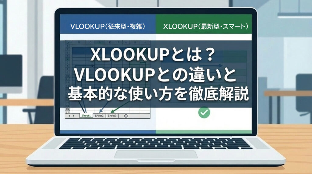 【Excel】XLOOKUPとは？VLOOKUPとの違いと基本的な使い方を徹底解説【Office】